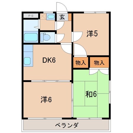 ベルヴィエ小倉寺の物件間取画像